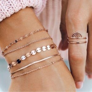 PURA VIDA size 6 ring and bracelet set NWOT